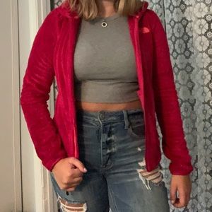 Bright Pink North Face Fleece Jacket